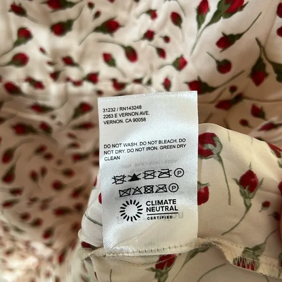 Reformation Kosta Silk Floral Print Mini Dress In Marion Size 12
